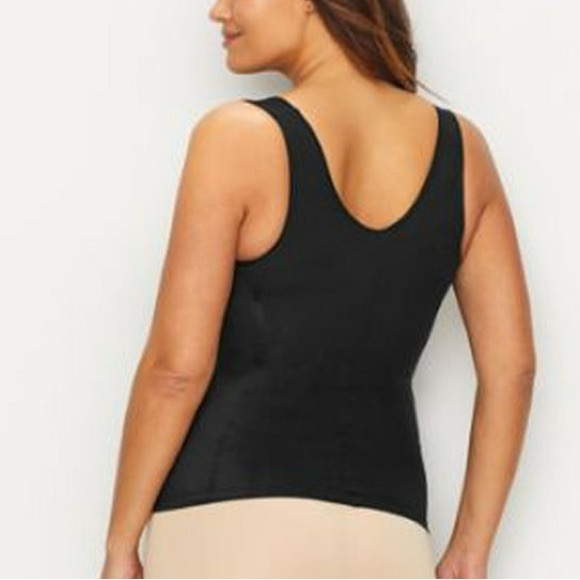 MAIDENFORM black Wear Your Own Bra Shapewear Torsette shaping tank #FL1866 NWT - Picture 3 of 4